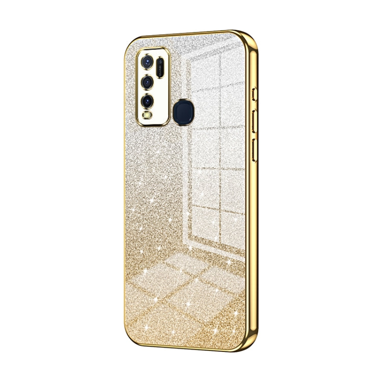 Gradient Glitter Powder Electroplated Phone Case