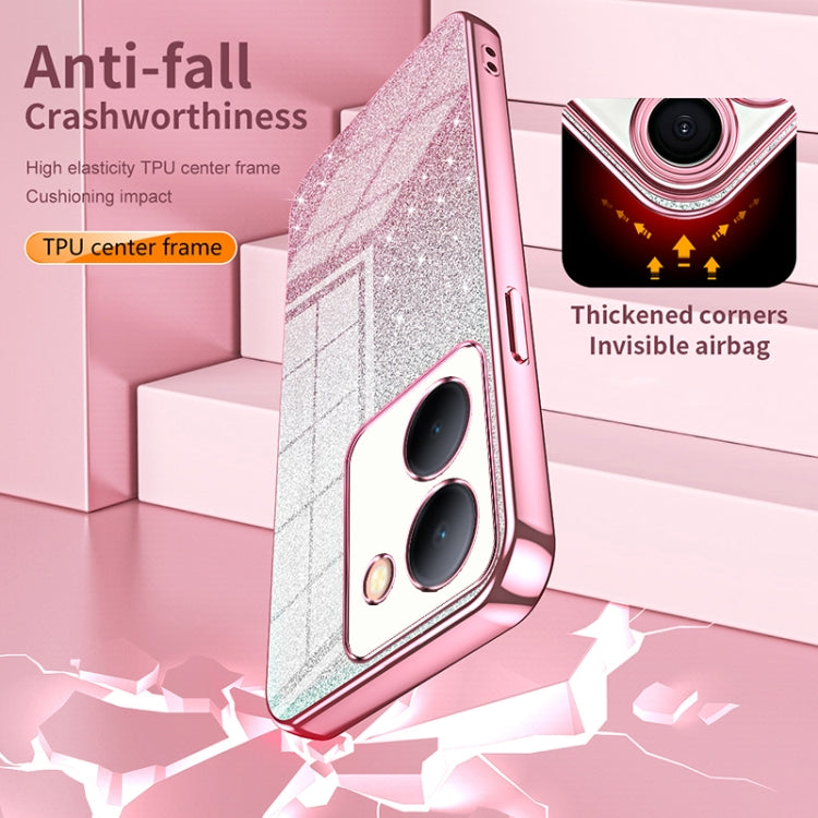 Gradient Glitter Powder Electroplated Phone Case