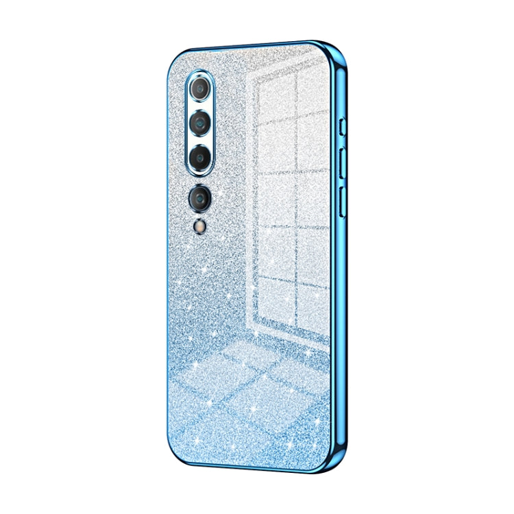 Gradient Glitter Powder Electroplated Phone Case, For Xiaomi Mi 10 Ultra, For Xiaomi Mi 10 Pro 5G, For Xiaomi Mi 10 5G