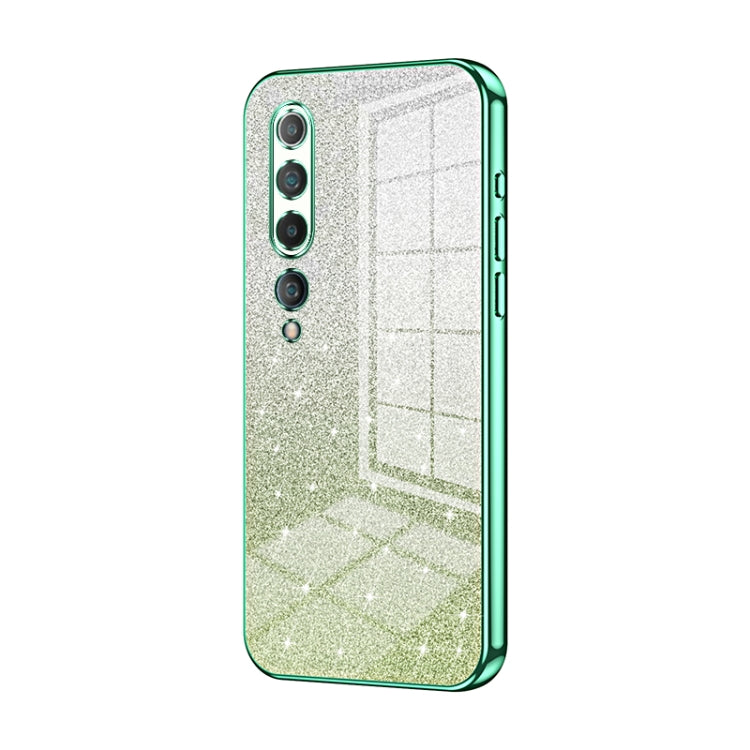 Gradient Glitter Powder Electroplated Phone Case, For Xiaomi Mi 10 Ultra, For Xiaomi Mi 10 Pro 5G, For Xiaomi Mi 10 5G