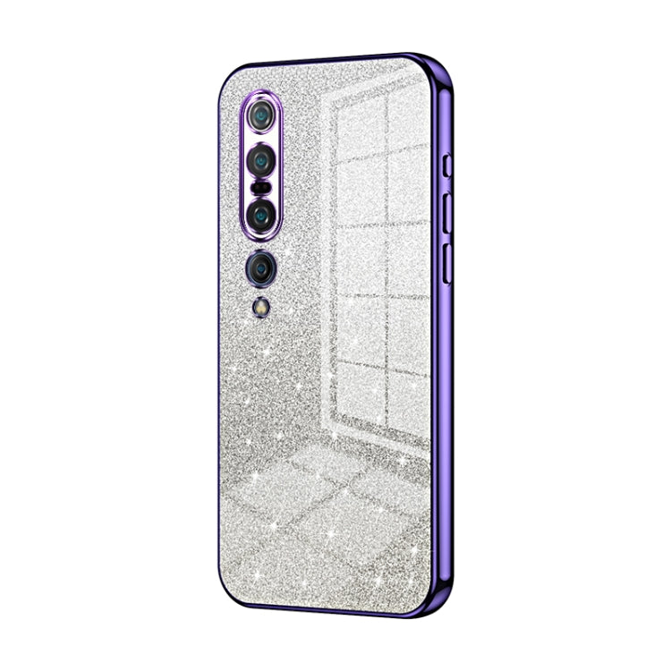 Gradient Glitter Powder Electroplated Phone Case, For Xiaomi Mi 10 Ultra, For Xiaomi Mi 10 Pro 5G, For Xiaomi Mi 10 5G