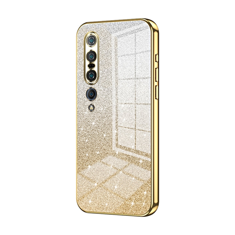 Gradient Glitter Powder Electroplated Phone Case, For Xiaomi Mi 10 Ultra, For Xiaomi Mi 10 Pro 5G, For Xiaomi Mi 10 5G
