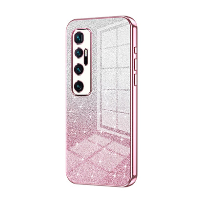 Gradient Glitter Powder Electroplated Phone Case, For Xiaomi Mi 10 Ultra, For Xiaomi Mi 10 Pro 5G, For Xiaomi Mi 10 5G