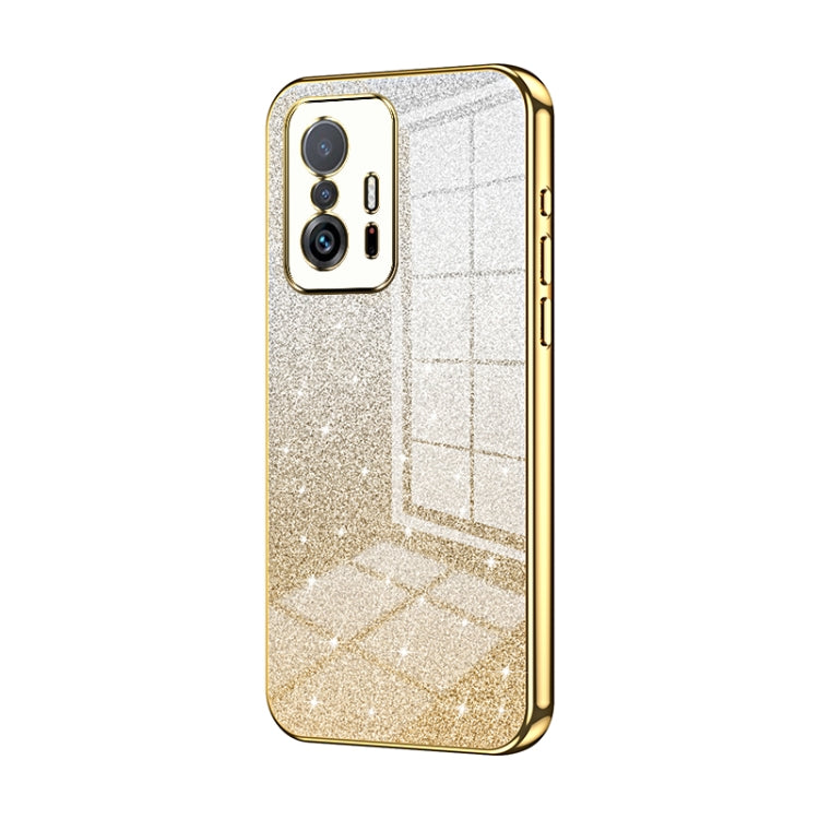 Gradient Glitter Powder Electroplated Phone Case, For Xiaomi 12 / 12X, For Xiaomi Mi 11 Lite 4G / 5G, For Xiaomi 11T / 11T Pro