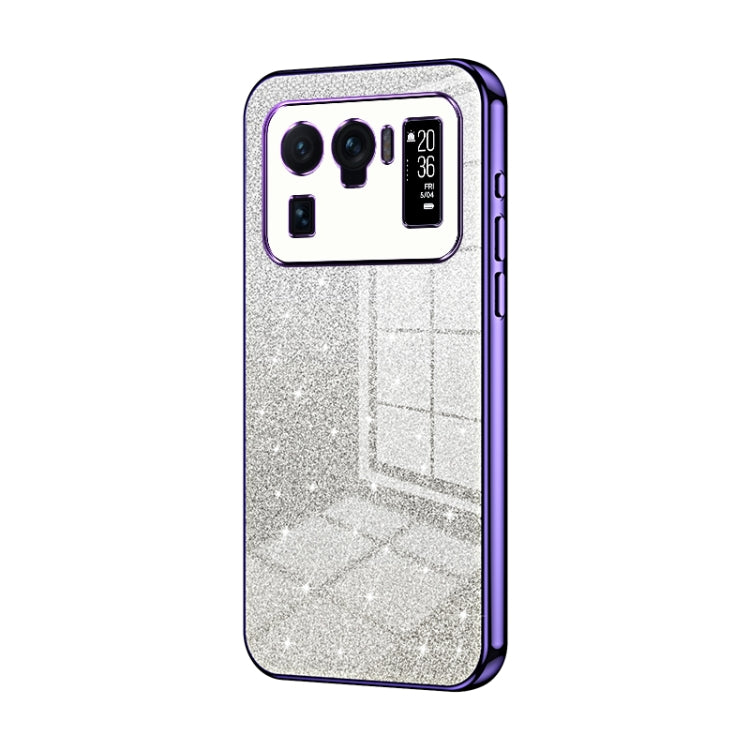 Gradient Glitter Powder Electroplated Phone Case, For Xiaomi Mix 4, For Xiaomi Mi 10S, For Xiaomi Mi 11 Ultra