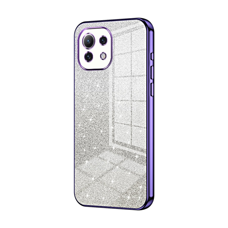 Gradient Glitter Powder Electroplated Phone Case, For Xiaomi 12 / 12X, For Xiaomi Mi 11 Lite 4G / 5G, For Xiaomi 11T / 11T Pro