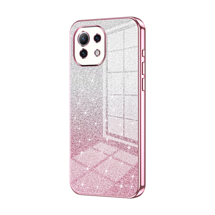 Gradient Glitter Powder Electroplated Phone Case, For Xiaomi 12 / 12X, For Xiaomi Mi 11 Lite 4G / 5G, For Xiaomi 11T / 11T Pro