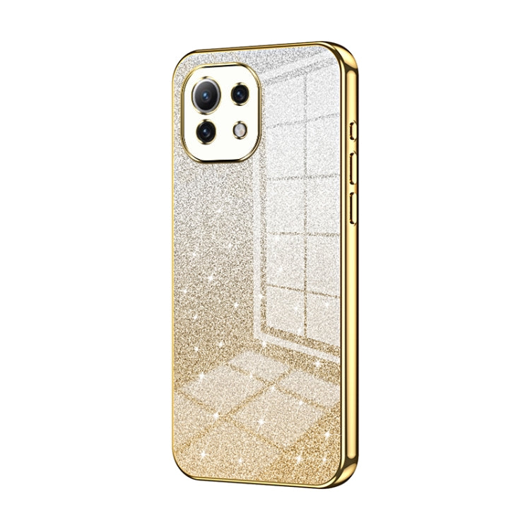 Gradient Glitter Powder Electroplated Phone Case, For Xiaomi 12 / 12X, For Xiaomi Mi 11 Lite 4G / 5G, For Xiaomi 11T / 11T Pro