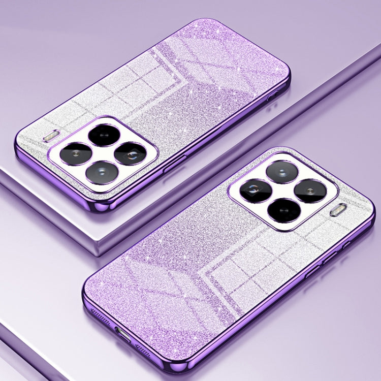 Gradient Glitter Powder Electroplated Phone Case, For Xiaomi 15 Pro, For Xiaomi 15, For Xiaomi 14T Pro