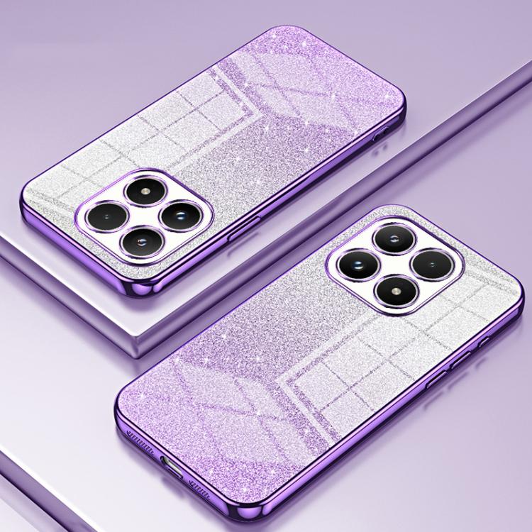 Gradient Glitter Powder Electroplated Phone Case, For Xiaomi 17, For Xiaomi 15T Pro, For Xiaomi 15T