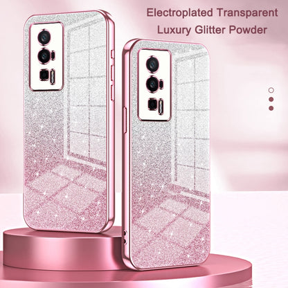 Gradient Glitter Powder Electroplated Phone Case, For Xiaomi 12T Pro, For Xiaomi 12 Pro / 12S Pro, For Xiaomi 12S