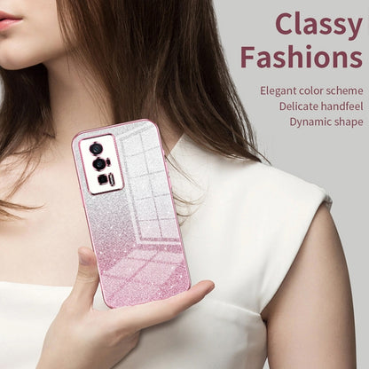 Gradient Glitter Powder Electroplated Phone Case, For Xiaomi 17, For Xiaomi 15T Pro, For Xiaomi 15T