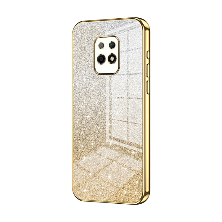 Gradient Glitter Powder Electroplated Phone Case, For Xiaomi Redmi 10X Pro 5G, For Xiaomi Redmi 10X 5G, For Xiaomi Redmi Note 9 / 10X 4G