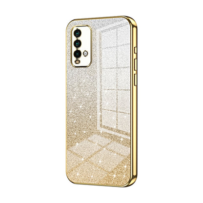 Gradient Glitter Powder Electroplated Phone Case, For Xiaomi Redmi Note 9 5G / Note 9T, For Xiaomi Redmi Note 9 Pro 5G/Mi 10T Lite, For Xiaomi Redmi Note 9 4G