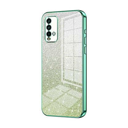 Gradient Glitter Powder Electroplated Phone Case, For Xiaomi Redmi Note 9 5G / Note 9T, For Xiaomi Redmi Note 9 Pro 5G/Mi 10T Lite, For Xiaomi Redmi Note 9 4G