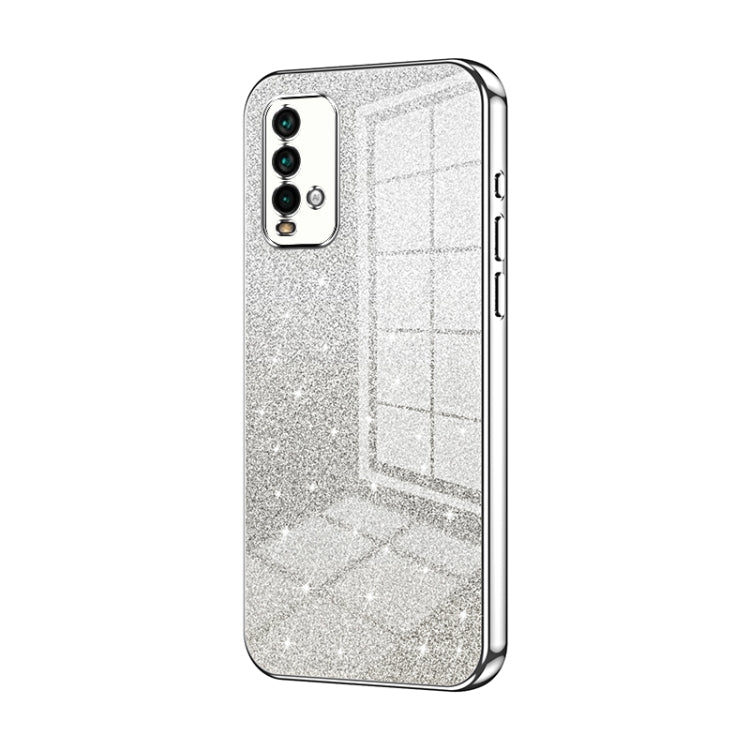 Gradient Glitter Powder Electroplated Phone Case, For Xiaomi Redmi Note 9 5G / Note 9T, For Xiaomi Redmi Note 9 Pro 5G/Mi 10T Lite, For Xiaomi Redmi Note 9 4G