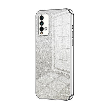 Gradient Glitter Powder Electroplated Phone Case, For Xiaomi Redmi Note 9 5G / Note 9T, For Xiaomi Redmi Note 9 Pro 5G/Mi 10T Lite, For Xiaomi Redmi Note 9 4G