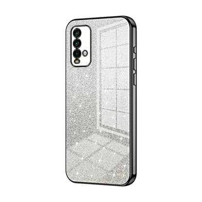 Gradient Glitter Powder Electroplated Phone Case, For Xiaomi Redmi Note 9 5G / Note 9T, For Xiaomi Redmi Note 9 Pro 5G/Mi 10T Lite, For Xiaomi Redmi Note 9 4G