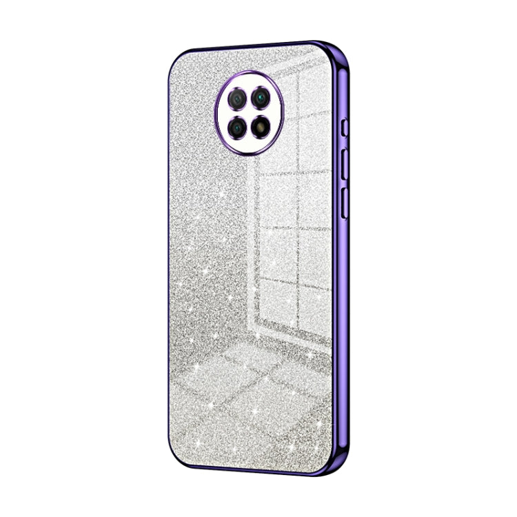 Gradient Glitter Powder Electroplated Phone Case, For Xiaomi Redmi Note 9 5G / Note 9T, For Xiaomi Redmi Note 9 Pro 5G/Mi 10T Lite, For Xiaomi Redmi Note 9 4G