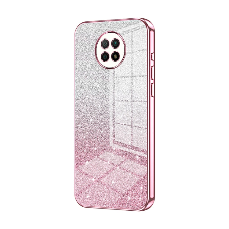 Gradient Glitter Powder Electroplated Phone Case, For Xiaomi Redmi Note 9 5G / Note 9T, For Xiaomi Redmi Note 9 Pro 5G/Mi 10T Lite, For Xiaomi Redmi Note 9 4G