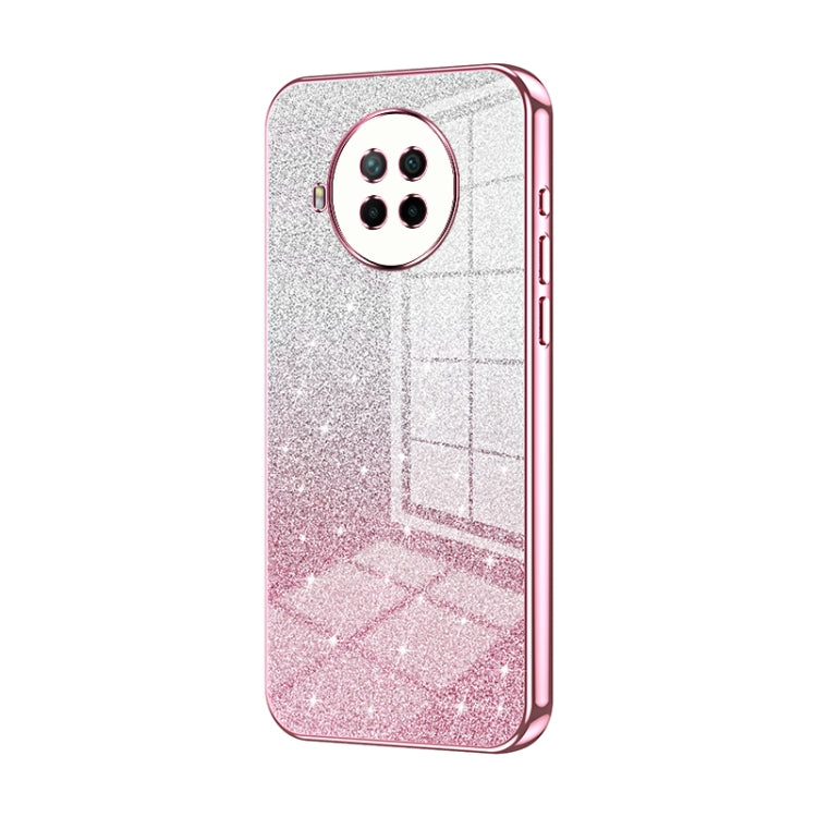 Gradient Glitter Powder Electroplated Phone Case, For Xiaomi Redmi Note 9 5G / Note 9T, For Xiaomi Redmi Note 9 Pro 5G/Mi 10T Lite, For Xiaomi Redmi Note 9 4G