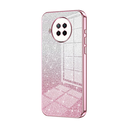 Gradient Glitter Powder Electroplated Phone Case, For Xiaomi Redmi Note 9 5G / Note 9T, For Xiaomi Redmi Note 9 Pro 5G/Mi 10T Lite, For Xiaomi Redmi Note 9 4G