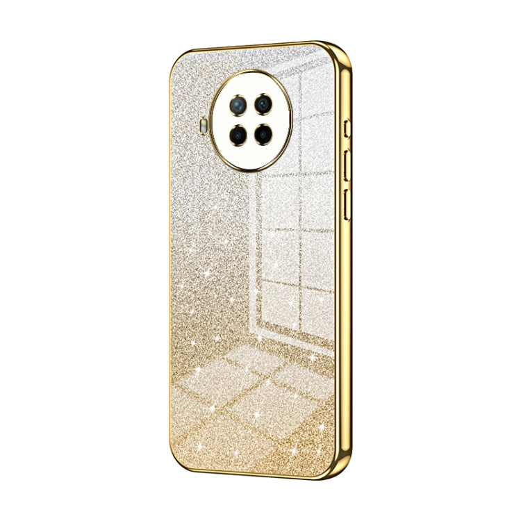Gradient Glitter Powder Electroplated Phone Case, For Xiaomi Redmi Note 9 5G / Note 9T, For Xiaomi Redmi Note 9 Pro 5G/Mi 10T Lite, For Xiaomi Redmi Note 9 4G