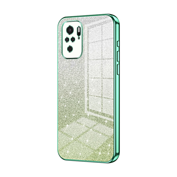 Gradient Glitter Powder Electroplated Phone Case, For Xiaomi Redmi Note 10/Note 10S, For Xiaomi Redmi Note 11 Global / Note 11S, For Xiaomi Redmi K40S / Poco F4