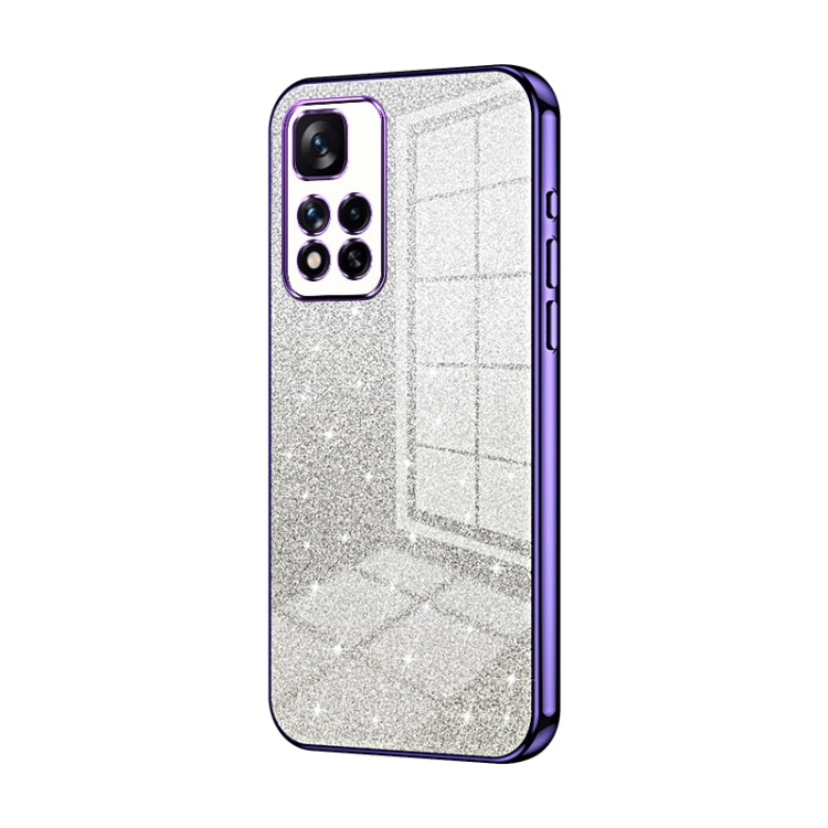 Gradient Glitter Powder Electroplated Phone Case, For Xiaomi Redmi Note 11T 5G/Note 11S 5G, For Xiaomi Redmi K50 / K50 Pro, For Xiaomi Redmi Note 11 Pro+ 5G