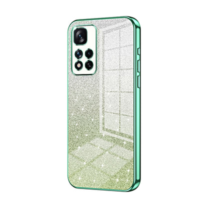 Gradient Glitter Powder Electroplated Phone Case, For Xiaomi Redmi Note 11T 5G/Note 11S 5G, For Xiaomi Redmi K50 / K50 Pro, For Xiaomi Redmi Note 11 Pro+ 5G