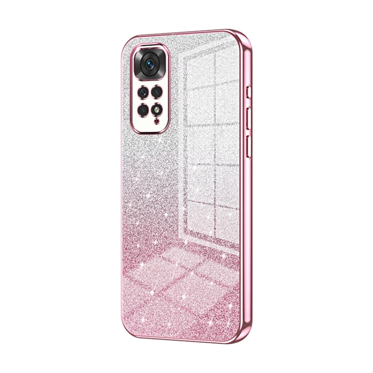 Gradient Glitter Powder Electroplated Phone Case, For Xiaomi Redmi Note 10/Note 10S, For Xiaomi Redmi Note 11 Global / Note 11S, For Xiaomi Redmi K40S / Poco F4