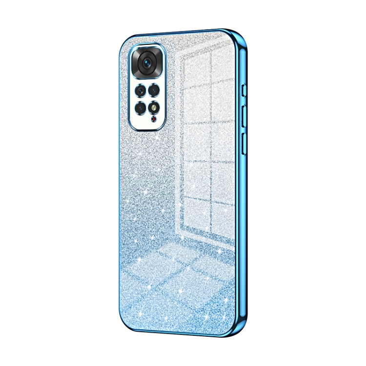 Gradient Glitter Powder Electroplated Phone Case, For Xiaomi Redmi Note 10/Note 10S, For Xiaomi Redmi Note 11 Global / Note 11S, For Xiaomi Redmi K40S / Poco F4