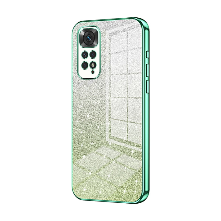 Gradient Glitter Powder Electroplated Phone Case, For Xiaomi Redmi Note 10/Note 10S, For Xiaomi Redmi Note 11 Global / Note 11S, For Xiaomi Redmi K40S / Poco F4