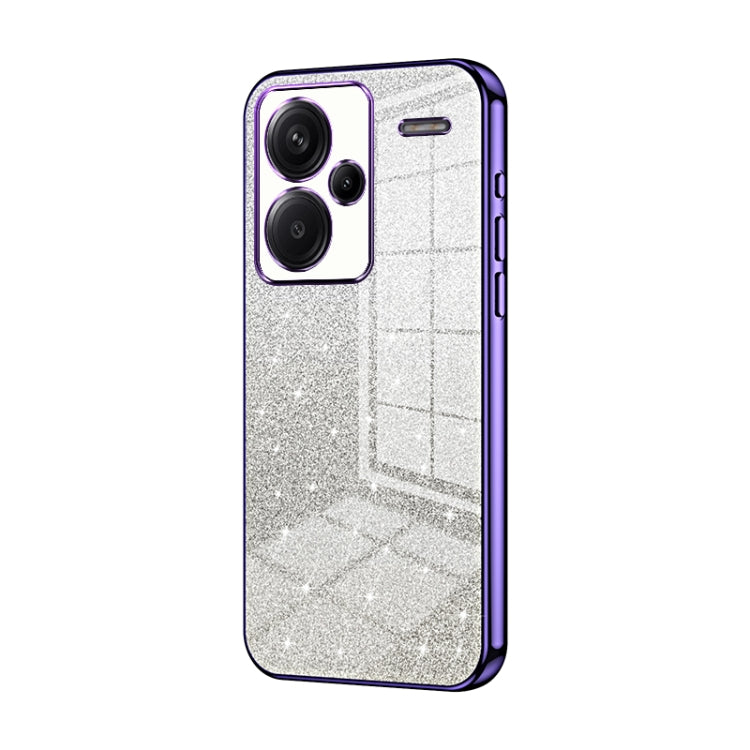 Gradient Glitter Powder Electroplated Phone Case, For Xiaomi Redmi Note 13 4G, For Xiaomi Redmi Note 13 5G, For Xiaomi Redmi Note 13 Pro+