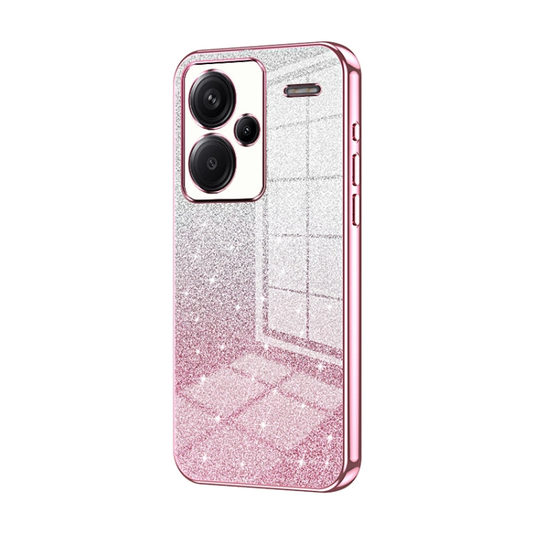 Gradient Glitter Powder Electroplated Phone Case, For Xiaomi Redmi Note 13 4G, For Xiaomi Redmi Note 13 5G, For Xiaomi Redmi Note 13 Pro+