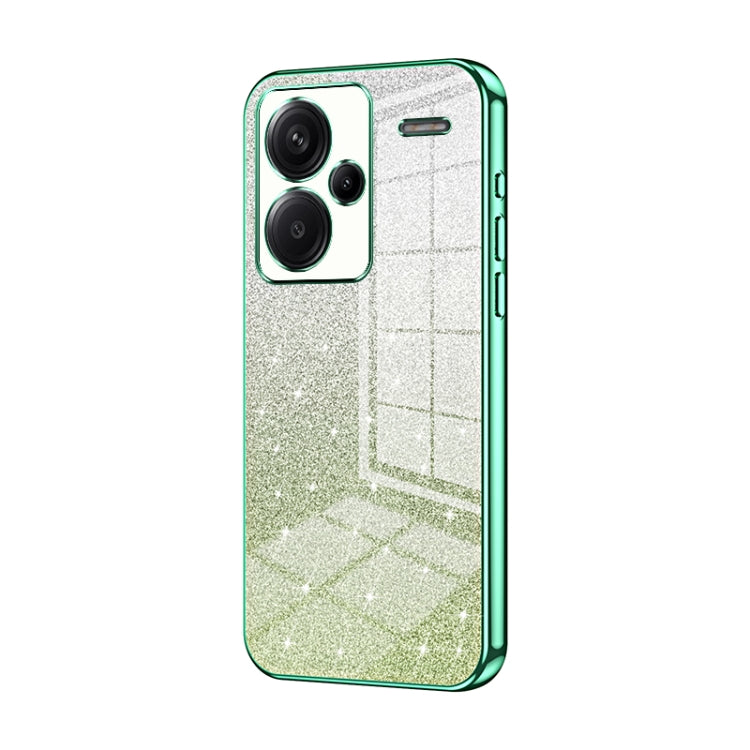Gradient Glitter Powder Electroplated Phone Case, For Xiaomi Redmi Note 13 4G, For Xiaomi Redmi Note 13 5G, For Xiaomi Redmi Note 13 Pro+