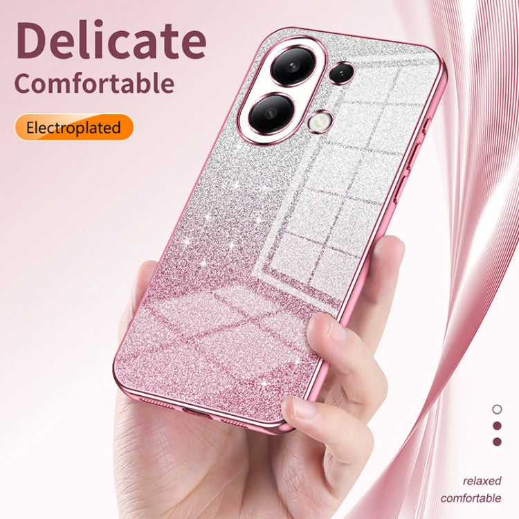 Gradient Glitter Powder Electroplated Phone Case, For Redmi Note 14 5G, For Redmi Note 14 Pro+ 5G, For Redmi 14R