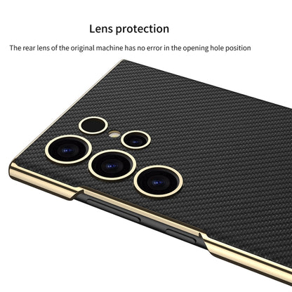 GKK Triumph Ultra-Thin Plain Leather Phone Case with Holder, For Samsung Galaxy S24 Ultra 5G