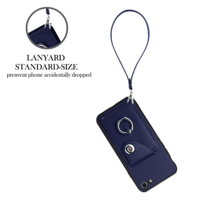 Organ Card Bag Ring Holder PU Phone Case with Lanyard, For iPhone SE 2022/SE 2020/6/7/8, For iPhone 13 Pro Max, For iPhone 13 Pro, For iPhone 13