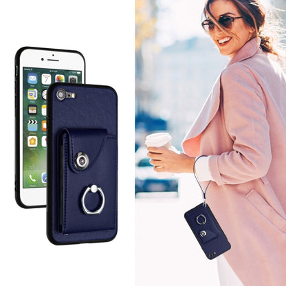 Organ Card Bag Ring Holder PU Phone Case with Lanyard, For iPhone SE 2022/SE 2020/6/7/8, For iPhone 13 Pro Max, For iPhone 13 Pro, For iPhone 13