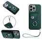 Organ Card Bag Ring Holder PU Phone Case with Lanyard, For iPhone SE 2022/SE 2020/6/7/8, For iPhone 13 Pro Max, For iPhone 13 Pro, For iPhone 13