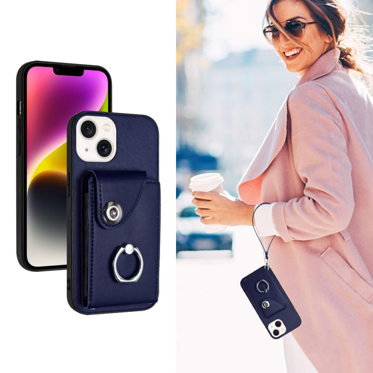 Organ Card Bag Ring Holder PU Phone Case with Lanyard, For iPhone 13 mini, For iPhone 12, For iPhone 12 Pro Max, For iPhone 12 Pro
