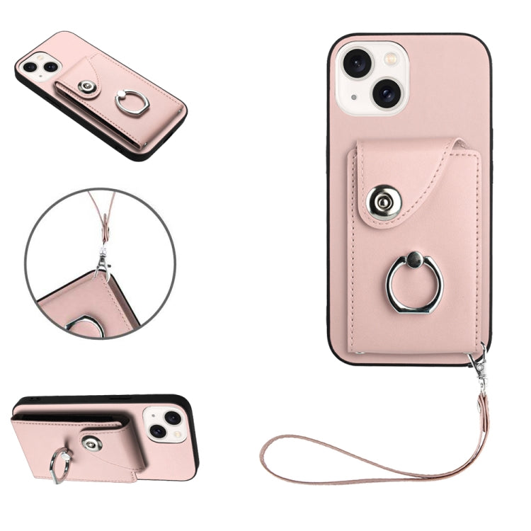 Organ Card Bag Ring Holder PU Phone Case with Lanyard, For iPhone 13 mini, For iPhone 12, For iPhone 12 Pro Max, For iPhone 12 Pro