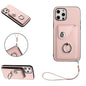 Organ Card Bag Ring Holder PU Phone Case with Lanyard, For iPhone 13 mini, For iPhone 12, For iPhone 12 Pro Max, For iPhone 12 Pro