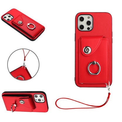 Organ Card Bag Ring Holder PU Phone Case with Lanyard, For iPhone 12 mini, For iPhone 11 Pro Max, For iPhone 11, For iPhone 11 Pro