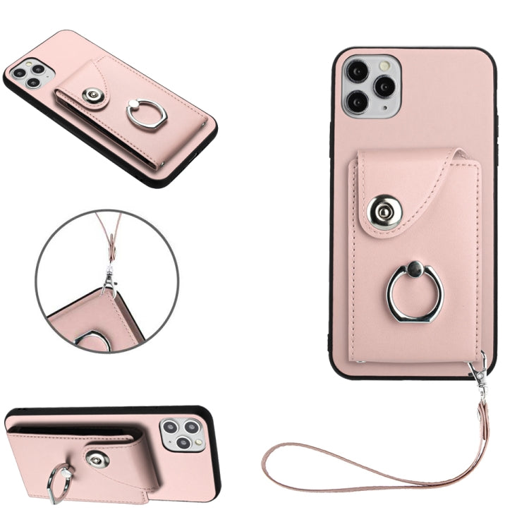 Organ Card Bag Ring Holder PU Phone Case with Lanyard, For iPhone 12 mini, For iPhone 11 Pro Max, For iPhone 11, For iPhone 11 Pro