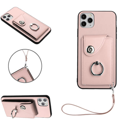 Organ Card Bag Ring Holder PU Phone Case with Lanyard, For iPhone 12 mini, For iPhone 11 Pro Max, For iPhone 11, For iPhone 11 Pro