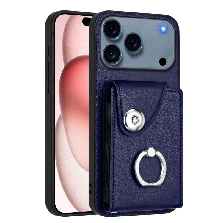 Organ Card Bag Ring Holder PU Phone Case with Lanyard, For iPhone 18 Pro / 17 Pro, For iPhone 18 Pro Max / 17 Pro Max, For iPhone 17, For iPhone Air