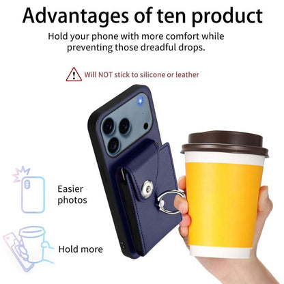 Organ Card Bag Ring Holder PU Phone Case with Lanyard, For iPhone 18 Pro / 17 Pro, For iPhone 18 Pro Max / 17 Pro Max, For iPhone 17, For iPhone Air