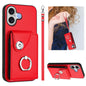 Organ Card Bag Ring Holder PU Phone Case with Lanyard, For iPhone 18 Pro / 17 Pro, For iPhone 18 Pro Max / 17 Pro Max, For iPhone 17, For iPhone Air